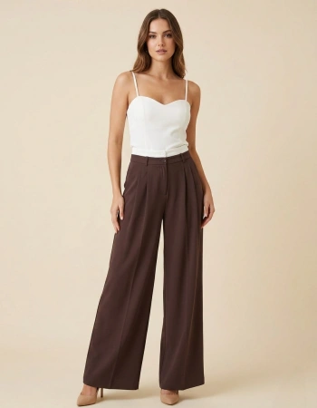 Mİ PANTOLON 85320 - KAHVE