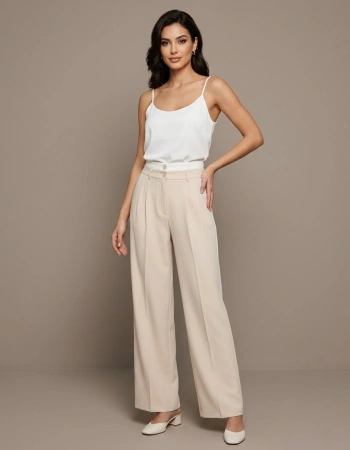 Mİ PANTOLON 85320 - KREM