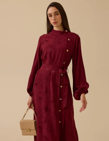 SCL ELBİSE 1311014 - BORDO