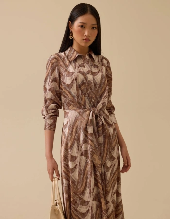 SCL ELBİSE 1311017 - KAHVE