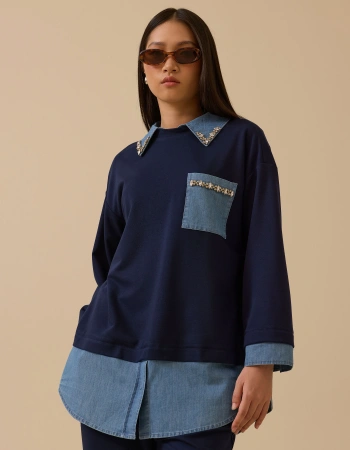 SCL SWEAT 2311005 - LACİVERT