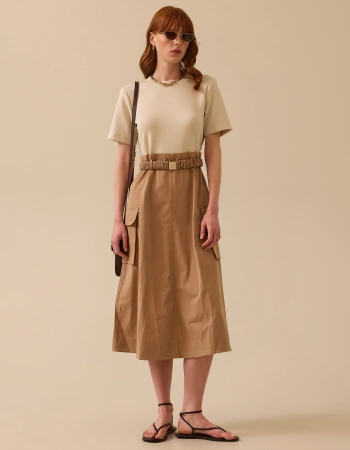 SEÇİL ELBİSE 1310014 - CAMEL