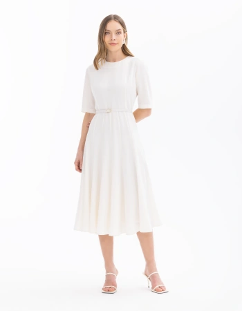 SEÇİL ELBİSE 4001038 - EKRU