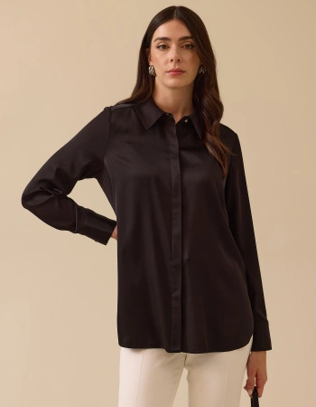 SEÇİL GÖMLEK 1510038 - SİYAH