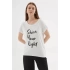 FASHION BLUZ 0074K - BEYAZ