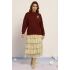 FASHION NAKIŞLI KAZAK 313K1 - BORDO