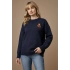 FASHION NAKIŞLI KAZAK 313K1 - İNDİGO