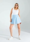 Bebe Mavi Keten Şort Etek