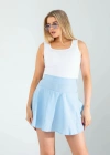 Bebe Mavi Keten Şort Etek
