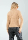 Camel Fermuarlı Sakal Triko