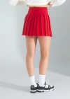 Kırmızı Pilseli Etek