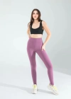 Lila Fitilli Push Up Toparlayıcı Spor Tayt