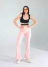 Pembe İspanyol Paça Tayt