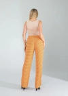 Retro Desen Cepli Turuncu Pantolon