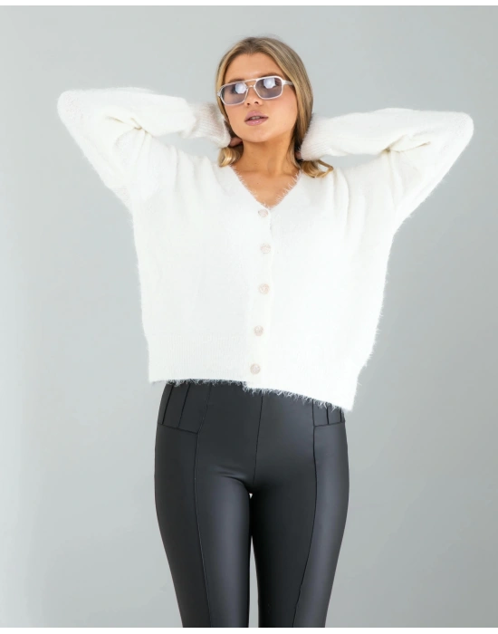 Beyaz Sakal Triko Hırka