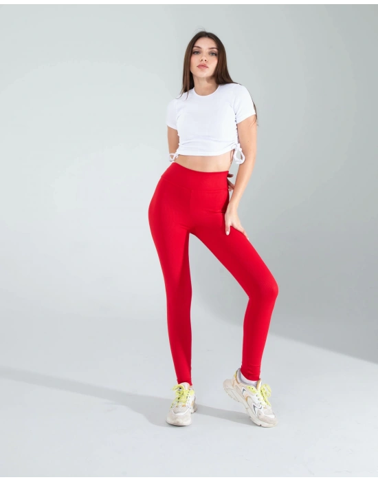 Beyaz Yandan Büzgülü Crop