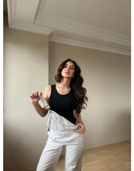 Halter Yaka Siyah Bodysuit