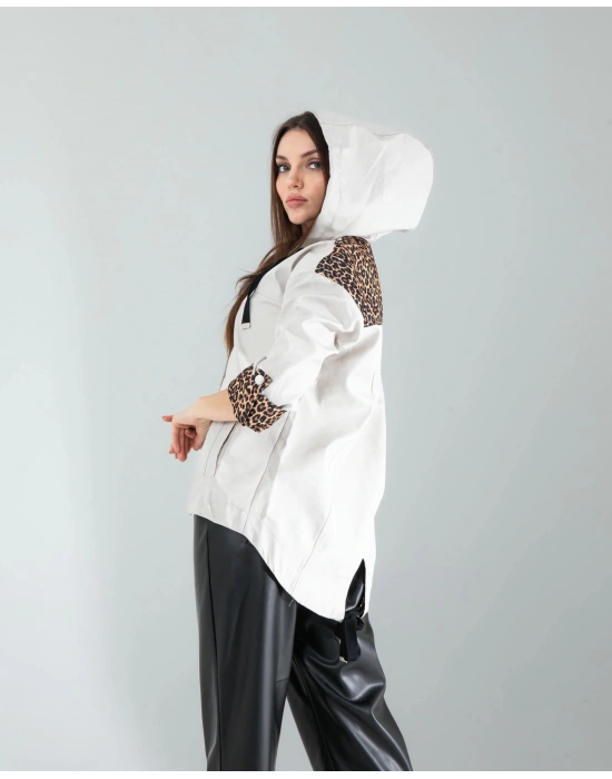 Leopar Detaylı Ceket