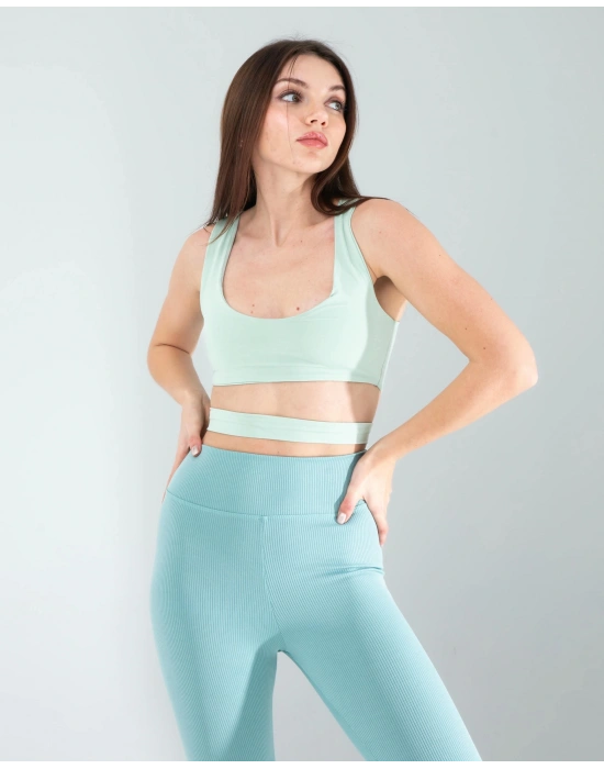 Mint Önü Kurdeleli Askılı Dalgıç Crop