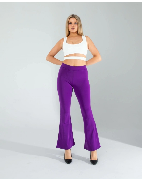Mor İspanyol Paça Tayt