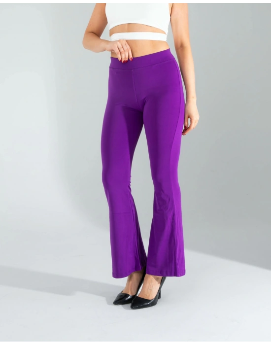 Mor İspanyol Paça Tayt