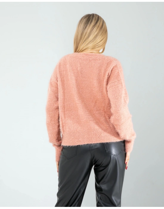 Pudra Sakal Triko Hırka