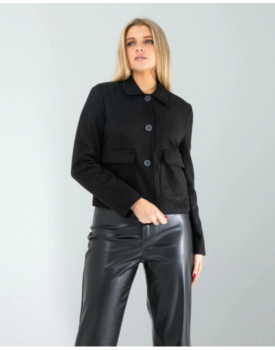 Siyah Süet Ceket