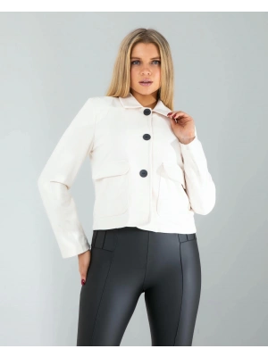 Beyaz Süet Ceket