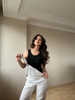 Halter Yaka Siyah Bodysuit