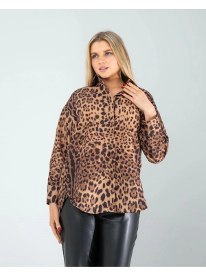 Leopar Desen Gömlek