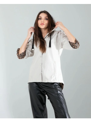 Leopar Detaylı Ceket