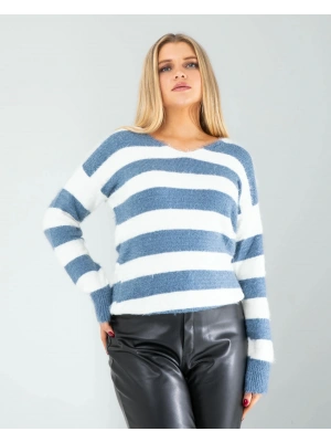Mavi Çizgili Triko