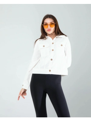 Nakışlı Etnik Desen Denim Ceket