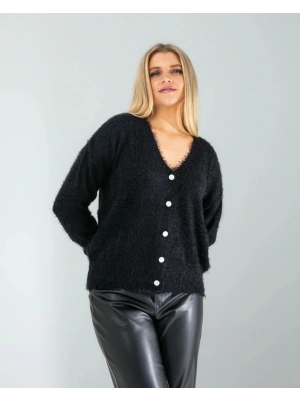 Siyah Sakal Triko Hırka