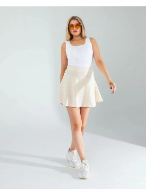 Taş Keten Şort Etek