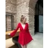 Kırmızı İspanyol Kol Detay Şortlu Sandy Elbise
