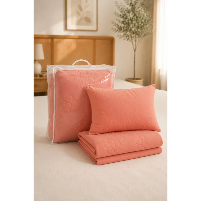Flora Somon Kapitoneli Pike Takımı Tek Kişilik 180x235 1 Adet Yastık Alezi
