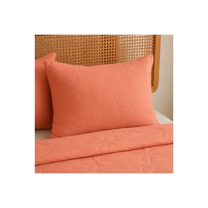 Petalya Somon Kapitoneli Yatak Örtüsü Seti Çift Kişilik 220x235
