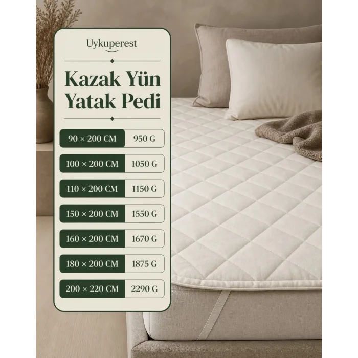 Kazak Yün Yatak Pedi