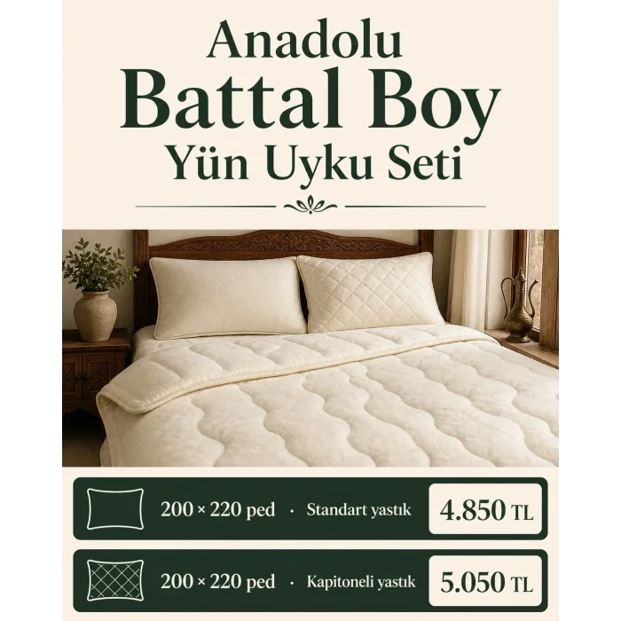 Anadolu Battal Boy Yün Uyku Seti