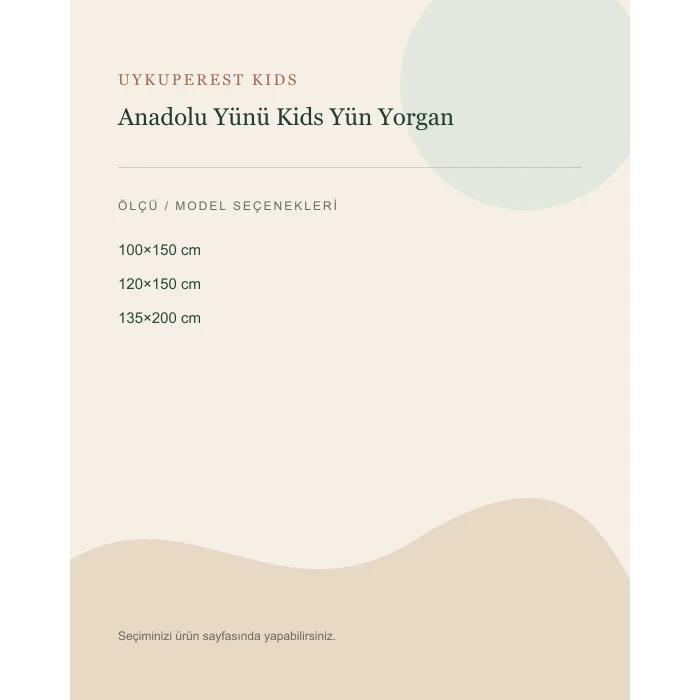 Anadolu Yünü Kids Yün Yorgan