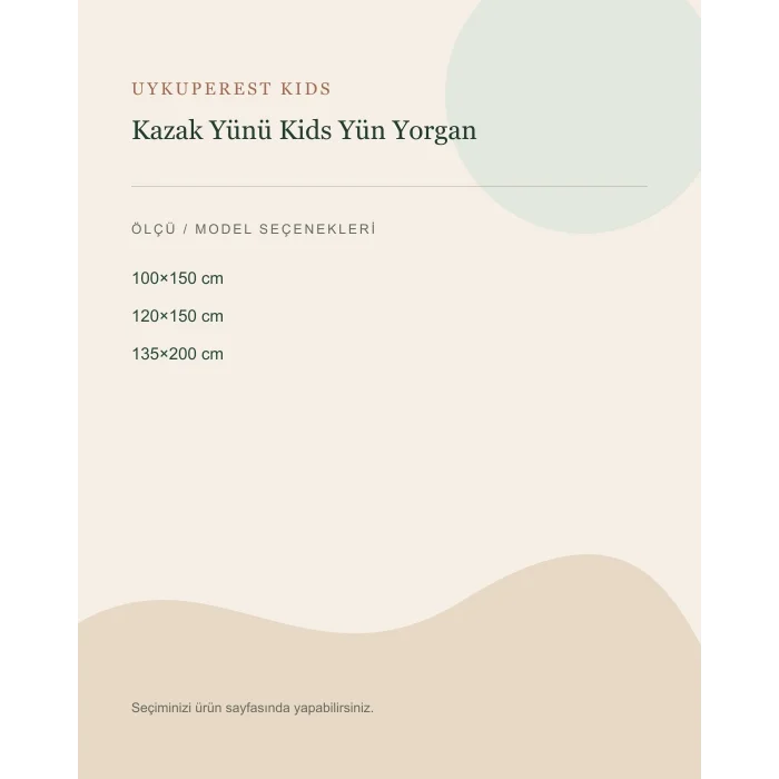 Kazak Yünü Kids Yün Yorgan