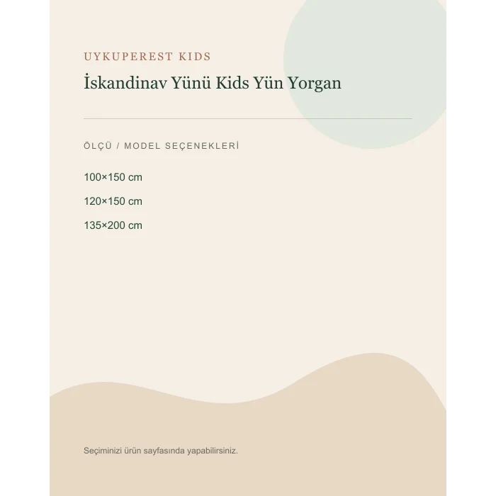 İskandinav Yünü Kids Yün Yorgan