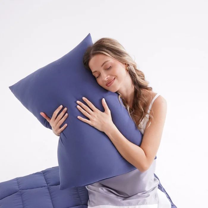 Lacivert Double Face Mikrojel Yastık