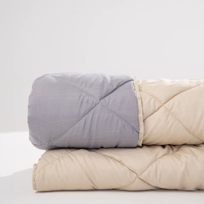 Soft Comfort Yorgan Double Face Mor & Krem