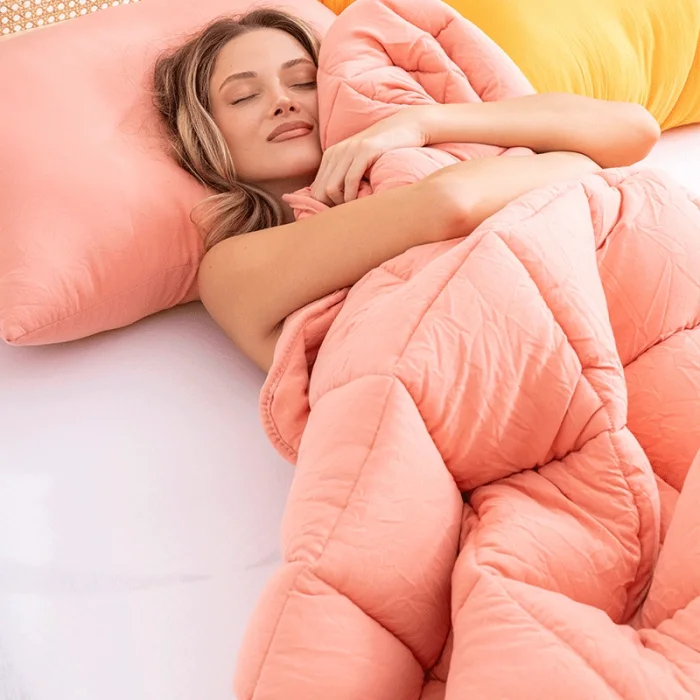 Soft Comfort Yorgan Double Face Toz Mavi & Pembe