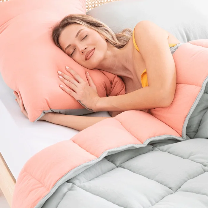 Soft Comfort Yorgan Double Face Toz Mavi & Pembe