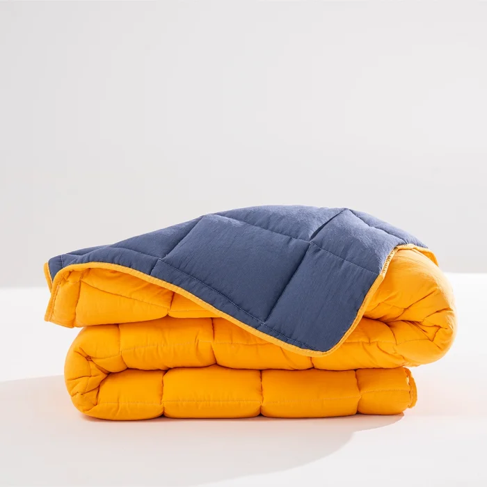 Soft Comfort Yorgan Hardal & Lacivert