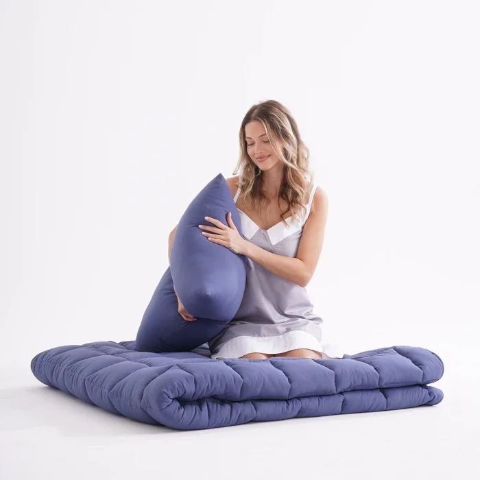 Soft Comfort Yorgan ve Yastık Uyku Seti Lacivert