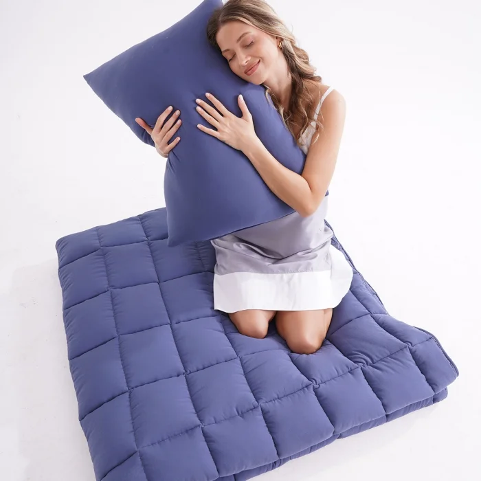 Soft Comfort Yorgan ve Yastık Uyku Seti Lacivert